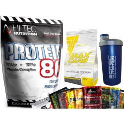 Hi Tec - Hi Tec Protein 1kg + Trec Max Carb + Shaker + Próbka