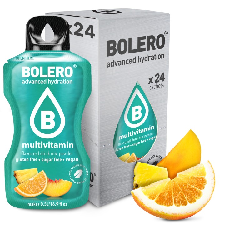 Bolero Sticks | Elektrolity Bez Cukru | Słodzone Stewią | 24 Saszetki