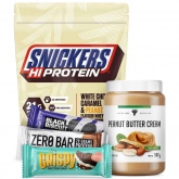 ZESTAW odżywka białkowa MARS + krem orzechowy Peanut Butter + Batony proteinowe