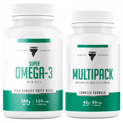Trec - MultiPack 60kaps + Super Omega 3 60kaps | Zestaw witamin i kwasów Omega 3