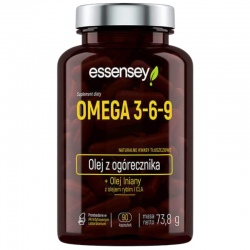 Essence Omega 3-6-9 90 kaps. | Olej z ogórecznika | Olej lniany | Kwasy omega
