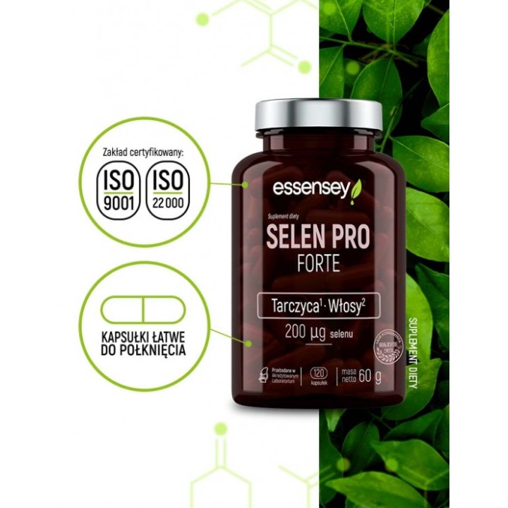 Essensey  Selen Pro Forte 120 kaps. | Traczyca | Włosy