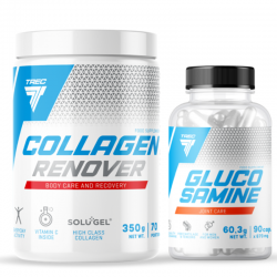 Trec - ZESTAW Collagen Renover 350g + Glucosamine 90kaps | Kolagen i glukozamina | Regeneracja stawów