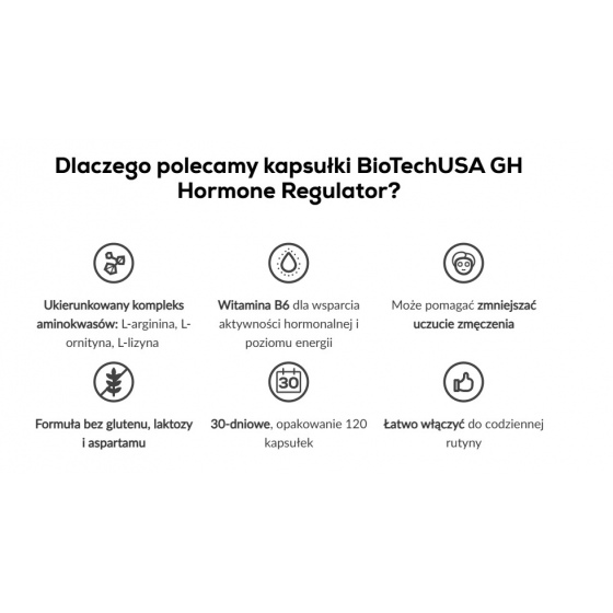 BiotechUSA GH 120 kapsułek