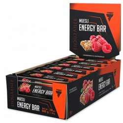 Trec Muesli Energy Bar 28szt. x 30g | żurawinowo-malinowy