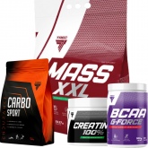 Trec - Mass XXL 3000g + Creatine 300g + BCAA G-Force 300g + Shaker