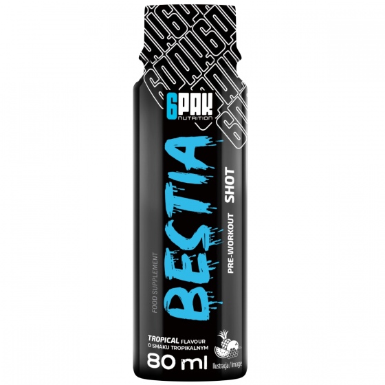 6PAK Nutrition Bestia Shot Przedtreningowy 80 ml