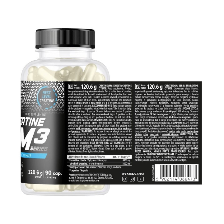 Trec CM3 Tricreatine Citrate 90 kapsułek