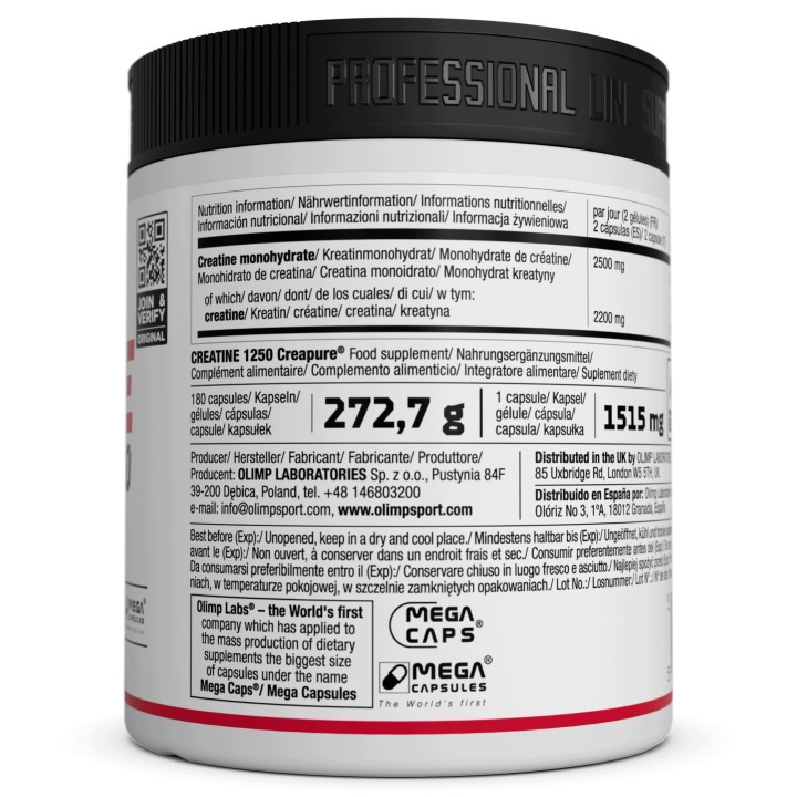 Olimp Creatine 1250 Creapure 180 kaps